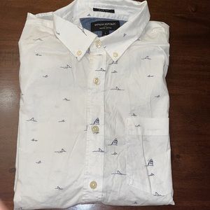 Banana Republic Short Sleeve Shark Button Down - EUC